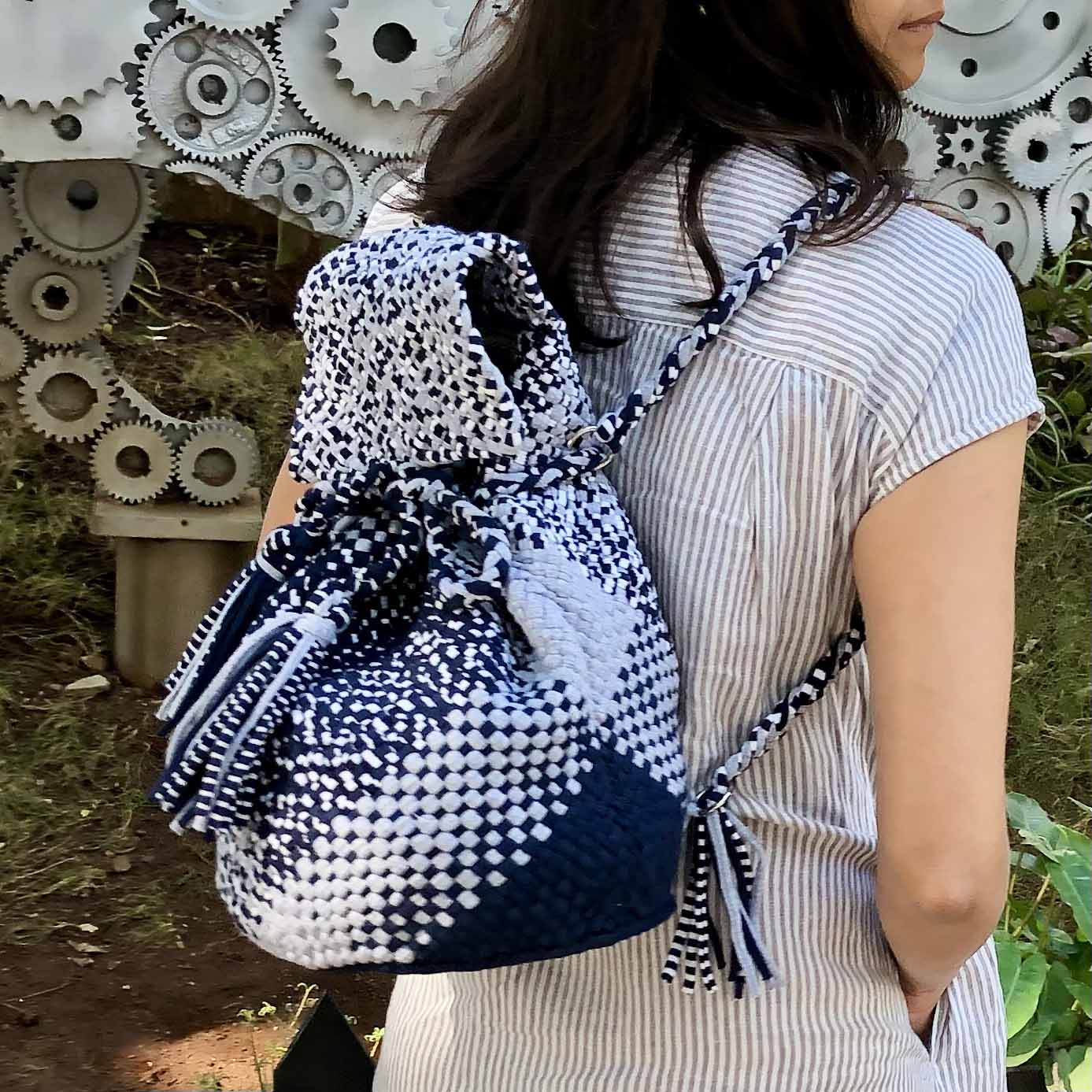 Image of Backpack Navy Grey Color Premium Collection | Shoulder carry