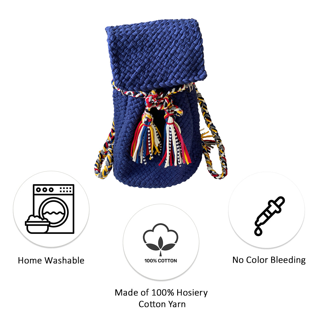 Image of Backpack Dark Blue Color Classic Collection | Shoulder carry